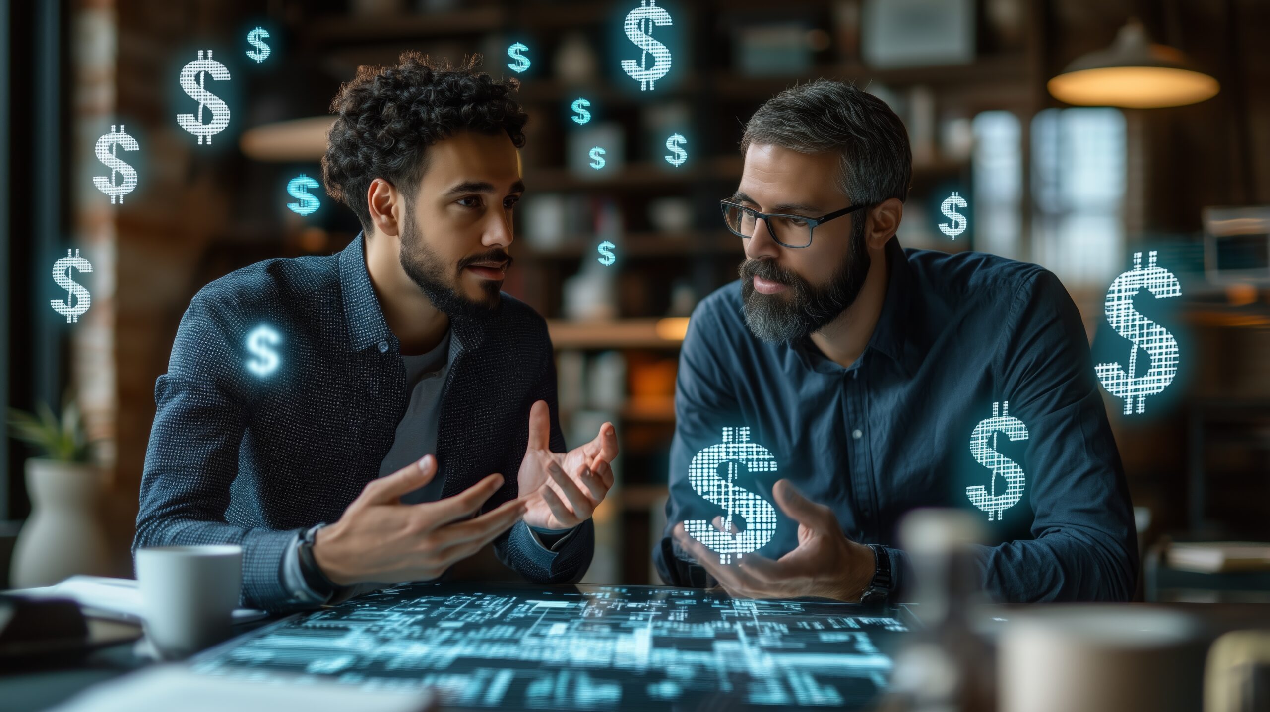 Colleagues Explore Digital Investment Ideas